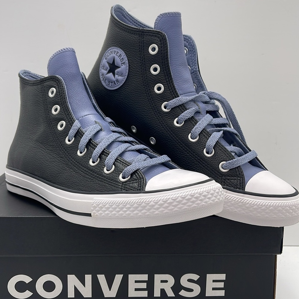 Converse Men’s High-Tops Chuck Taylor All Star Hi Leather Sneaker Black A06570C - Picture 4 of 16